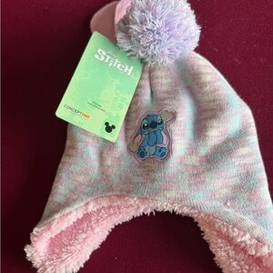 Disney Pink and Blue Pom-Pom Hat
